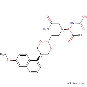 Molecular Structure of 666860-59-9 (CarbaMic acid, [3-[trans-5-(6-Methoxy-1-naphthalenyl)-1,3-dioxan-2-yl]propyl]-, 2-aMino-2-oxoethyl ester)