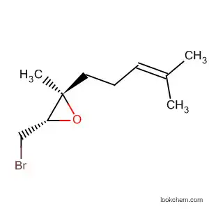 Molecular Structure of 104372-30-7 (Oxirane, 3-(bromomethyl)-2-methyl-2-(4-methyl-3-pentenyl)-, (2R,3S)-)
