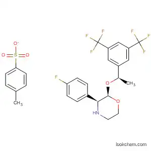 Molecular Structure of 200000-59-5 ((2R,3S)-2-[(1R)-1-[3,5-Bis(trifluoromethyl)phenyl]ethoxy]-3-(4-fluorophenyl)morpholine 4-methylbenzenesulfonate)