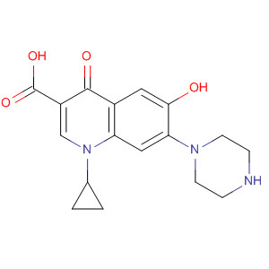 1-Cyclopropyl-6-hydroxy-4-oxo-7-(piperazin-1-yl)-1,4-dihydroquinoline-3-carboxylic acid HCl