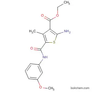 Molecular Structure of 306287-17-2 (ethyl 2-amino-5-[(3-methoxyanilino)carbonyl]-4-methyl-3-thiophenecarboxylate)