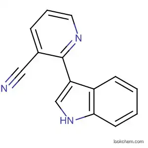 Molecular Structure of 3191-30-8 (2-(1H-Indol-3-yl)-nicotinonitrile, 98+% C14H9N3, MW: 219.25)