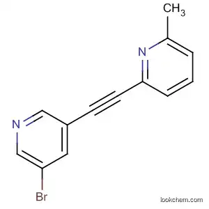 Molecular Structure of 824389-38-0 (Pyridine, 2-[(5-bromo-3-pyridinyl)ethynyl]-6-methyl-)