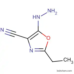 Molecular Structure of 845258-49-3 (4-Oxazolecarbonitrile, 2-ethyl-5-hydrazino-)