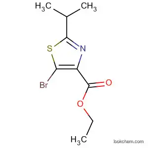 Molecular Structure of 848555-51-1 (4-Thiazolecarboxylic acid, 5-bromo-2-(1-methylethyl)-, ethyl ester)