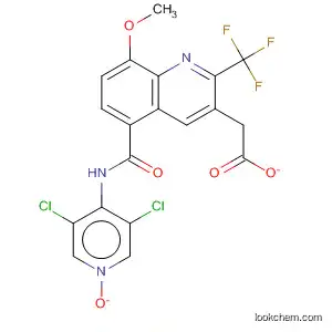 Molecular Structure of 848685-35-8 (5-Quinolinecarboxamide,
N-(3,5-dichloro-1-oxido-4-pyridinyl)-8-methoxy-2-(trifluoromethyl)-,
monoacetate)