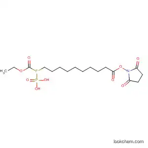 Molecular Structure of 850496-83-2 (Phosphonofluoridic acid,
[10-[(2,5-dioxo-1-pyrrolidinyl)oxy]-10-oxodecyl]-, ethyl ester)