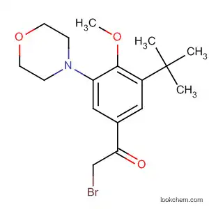Molecular Structure of 474554-48-8 (Ethanone, 2-broMo-1-[3-(1,1-diMethylethyl)-4-Methoxy-5-(4-Morpholinyl)phenyl]-)