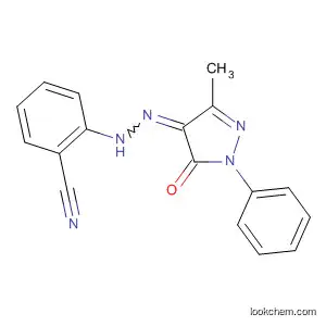 Molecular Structure of 53847-59-9 (2-[2-(3-methyl-5-oxo-1-phenyl-1,5-dihydro-4H-pyrazol-4-ylidene)hydrazino]benzonitrile)