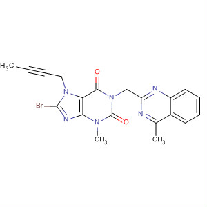 8-Bromo-7-(but-2-yn-1-yl)-3-methyl-1-((4-methylquinazolin-2-yl)methyl)-1H-purine-2,6(3H,7H)-dione