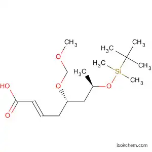 Molecular Structure of 877474-15-2 (2-Octenoic acid,
7-[[(1,1-dimethylethyl)dimethylsilyl]oxy]-5-(methoxymethoxy)-,
(2E,5S,7R)-)