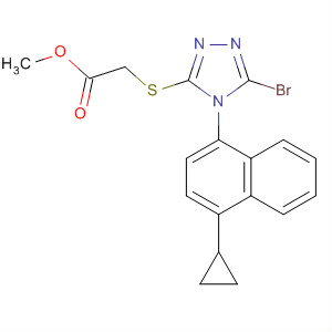 Methyl2-(5-broMo-4-(4-cyclopropylnaphthalen-1-yl)-4H-1,2,4-triazol-3-ylthio)acetate