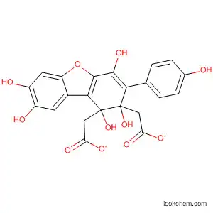Molecular Structure of 146905-24-0 (1,2-Diacetoxy-4,7,8-trihydroxy-3-(4-hydroxyphenyl)dibenzofuran)