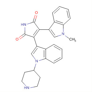 1H-Pyrrole-2,5-dione, 3-(1-methyl-1H-indol-3-yl)-4-[1-(4-piperidinyl)-1H-indol-3-yl]-
