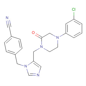 Benzonitrile,
4-[[5-[[4-(3-chlorophenyl)-2-oxo-1-piperazinyl]methyl]-1H-imidazol-1-yl]
methyl]-
