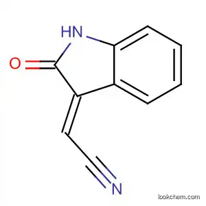 Molecular Structure of 40313-84-6 (Acetonitrile, (1,2-dihydro-2-oxo-3H-indol-3-ylidene)-, (E)-)