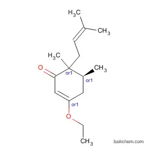 Molecular Structure of 97551-22-9 (2-Cyclohexen-1-one, 3-ethoxy-5,6-dimethyl-6-(3-methyl-2-butenyl)-,
trans-)
