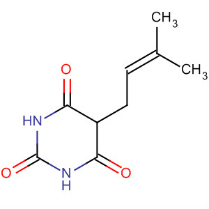 Molecular Structure of 104886-25-1 (2,4,6(1H,3H,5H)-Pyrimidinetrione, 5-(3-methyl-2-butenyl)-)