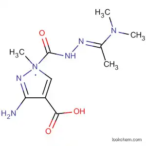 Molecular Structure of 116519-83-6 (1H-Pyrazole-4-carboxylic acid, 3-amino-1-methyl-,
[1-(dimethylamino)ethylidene]hydrazide, (E)-)