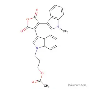 Molecular Structure of 125314-97-8 (3-[1-[3-(Hydroxy)propyl]-1H-indol-3-yl]-4-(1-Methyl-1H-indol-3-yl)-2,5-furandione Acetate)