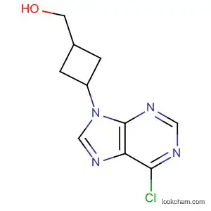 Molecular Structure of 132332-66-2 (Cyclobutanemethanol, 3-(6-chloro-9H-purin-9-yl)-, cis-)
