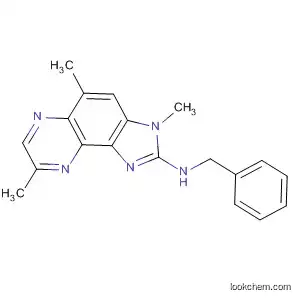 Molecular Structure of 138336-29-5 (N-benzyl-3,5,8-trimethyl-3H-imidazo[4,5-f]quinoxalin-2-amine)