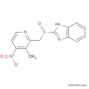 Molecular Structure of 142384-07-4 (2-[(3-methyl-4-nitro-2-pyridyl)methylsulfinyl]-1H-benzimidazole)