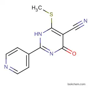 Molecular Structure of 142416-35-1 (5-Pyrimidinecarbonitrile,
1,4-dihydro-6-(methylthio)-4-oxo-2-(4-pyridinyl)-)