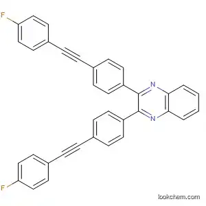 Molecular Structure of 194936-20-4 (2,3-bis{4-[(4-fluorophenyl)ethynyl]phenyl}quinoxaline)
