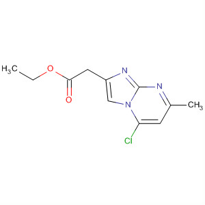 Molecular Structure of 195072-95-8 (Imidazo[1,2-a]pyrimidine-2-acetic acid, 5-chloro-7-methyl-, ethyl ester)
