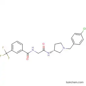 N-[2-[[(3R)-1-[(4-chlorophenyl)methyl]-3-pyrrolidinyl]amino]-2-oxoethyl]-3-(trifluoromethyl)benzamidehydrochloride
