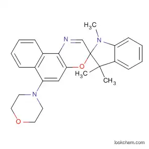 Molecular Structure of 114747-48-7 (Spiro[2H-indole-2,3'-[3H]naphth[2,1-b][1,4]oxazine], 1,3-dihydro-1,3,3-triMethyl-6'-(4-Morpholinyl)-)