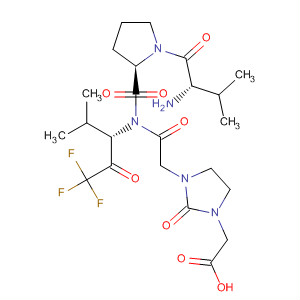 1-[N-[2-[3-(Carboxymethyl)-2-oxoimidazolidin-1-yl]acetyl]-L-valyl-L-prolinamide N-[3,3,3-trifluoro-1(S)-isopropyl-2-oxopropyl]amide