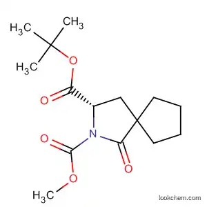 Molecular Structure of 596846-67-2 (2-Azaspiro[4.4]nonane-2,3-dicarboxylic acid, 1-oxo-,
2-(1,1-dimethylethyl) 3-methyl ester, (3S)-)