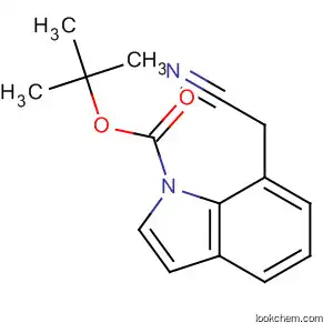 Molecular Structure of 597544-18-8 (1H-Indole-1-carboxylic acid, 7-(cyanomethyl)-, 1,1-dimethylethyl ester)