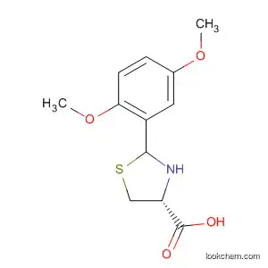 Molecular Structure of 637032-01-0 ((R)-2-(2,5-Dimethoxyphenyl)thiazolidine-4-carboxylic acid)