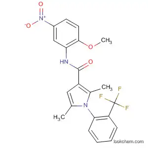 Molecular Structure of 880775-44-0 (1H-Pyrrole-3-carboxamide,
N-(2-methoxy-5-nitrophenyl)-2,5-dimethyl-1-[2-(trifluoromethyl)phenyl]-)