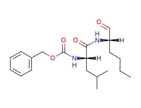 Carbamic acid, [(1S)-1-[[[(1S)-1-formylpentyl]amino]carbonyl]-3-methylbutyl]-, phenylmethyl ester