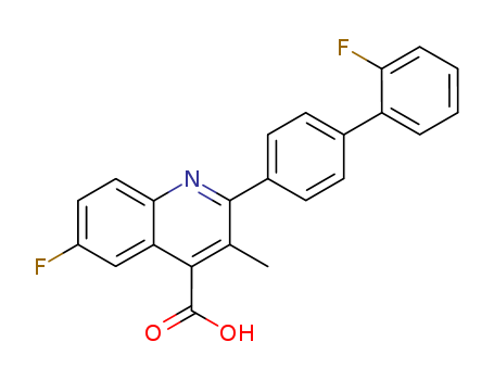 4-Quinolinecarboxylic acid, 6-fluoro-2-(2'-fluoro[1,1'-biphenyl]-4-yl)-3-methyl-
