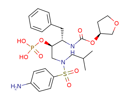 (3S)-tetrahydrofuran-3-yl [(2S,3R)-4-{[(4-aminophenyl)sulfonyl](2-methylpropyl)amino}-1-phenyl-3-(phosphonooxy)butan-2-yl]carbamate