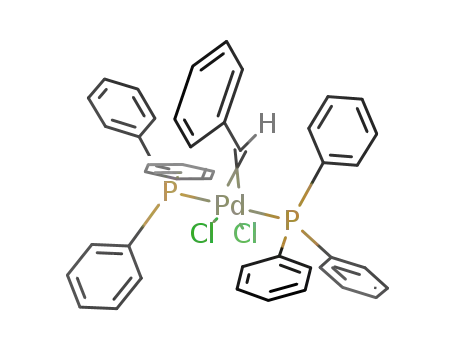 Molecular Structure of 22784-59-4 (BENZYLBIS(TRIPHENYLPHOSPHINE)PALLADIUM(II) CHLORIDE)