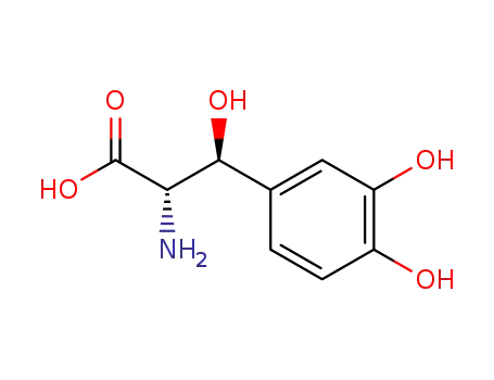 Molecular Structure of 34047-62-6 (L-erythro-3-(3,4-Dihydroxyphenyl)serine)