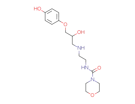 Molecular Structure of 69630-22-4 (N-[2-[[(2S)-2-Hydroxy-3-(4-hydroxyphenoxy)propyl]amino]ethyl]morpholine-4-carboxamide)