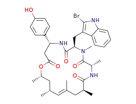 Molecular Structure of 102396-24-7 (JASPLAKINOLIDE)