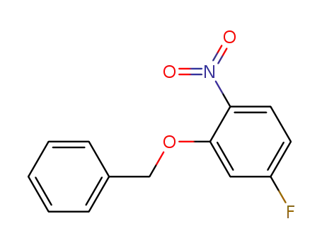 Molecular Structure of 129464-01-3 (2-(Benzyloxy)-4-fluoro-1-nitrobenzene)