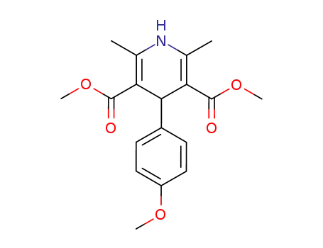 Molecular Structure of 73257-47-3 (DIMETHYL 4-(4-METHOXYPHENYL)-2,6-DIMETHYL-1,4-DIHYDROPYRIDINE-3,5-DICARBOXYLATE)