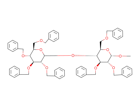 methyl O-(2,3,4,6-tetra-O-benzyl-D-glucopyranosyl)-(1-4)-2,3,6-tri-O-benzyl-α-D-glucopyranoside