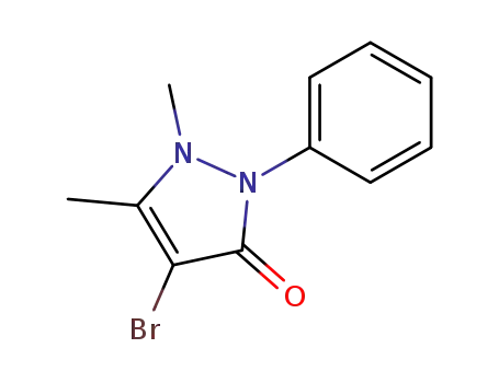 Molecular Structure of 5426-65-3 (3H-Pyrazol-3-one,4-bromo-1,2-dihydro-1,5-dimethyl-2-phenyl-)