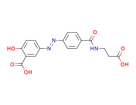 Benzoic acid,5-[(1E)-2-[4-[[(2-carboxyethyl)amino]carbonyl]phenyl]diazenyl]-2-hydroxy-