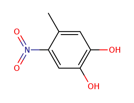 Molecular Structure of 68906-21-8 (4-METHYL-5-NITROCATECHOL)